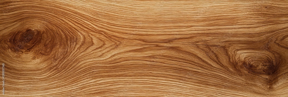 Poster polished oak surface with intricate grain patterns and natural light