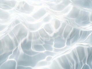 Obraz premium Ethereal Water Ripple Background with Soft Focus Light Reflection for Spa Product Mockup, Travel and Calming Aesthetic