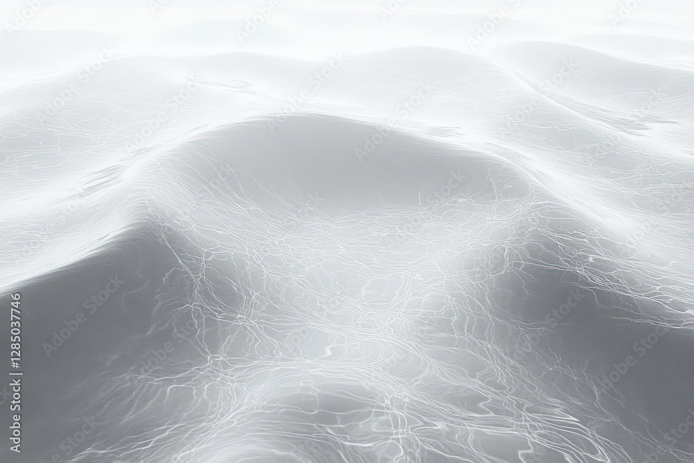 Poster Calm Water Surface Texture with Subtle Ripples and Bubbles in Soft Light Abstract Background