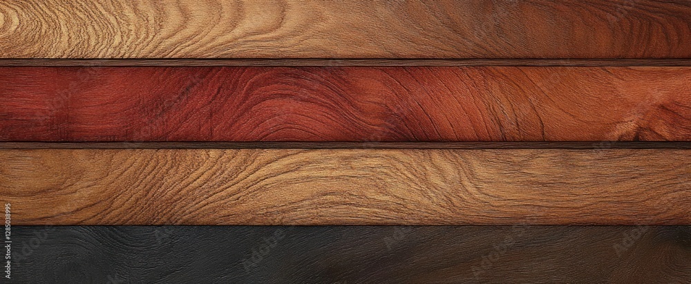 Aufkleber Abstract Wood Texture Minimalist Design with Strong Light Contrast and Grain Patterns