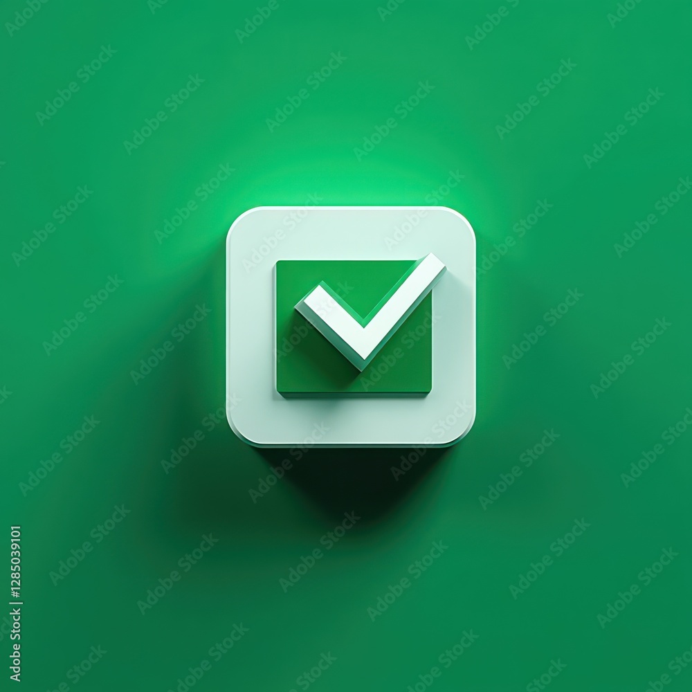 Poster Logo of Spreadsheet Software on Tile Hovering Over Vibrant Green Background with Copy Space