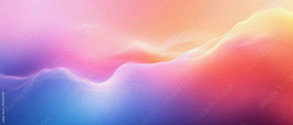 Poster abstract gradient banner background with holographic texture and grainy noise effect in pastel color