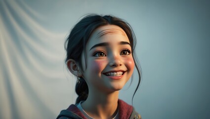 Cheerful character with a grin, set against a plain white background.