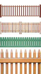 set of wooden fence