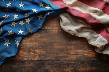 American Flag Draped on Table for President's Day Closure Announcement