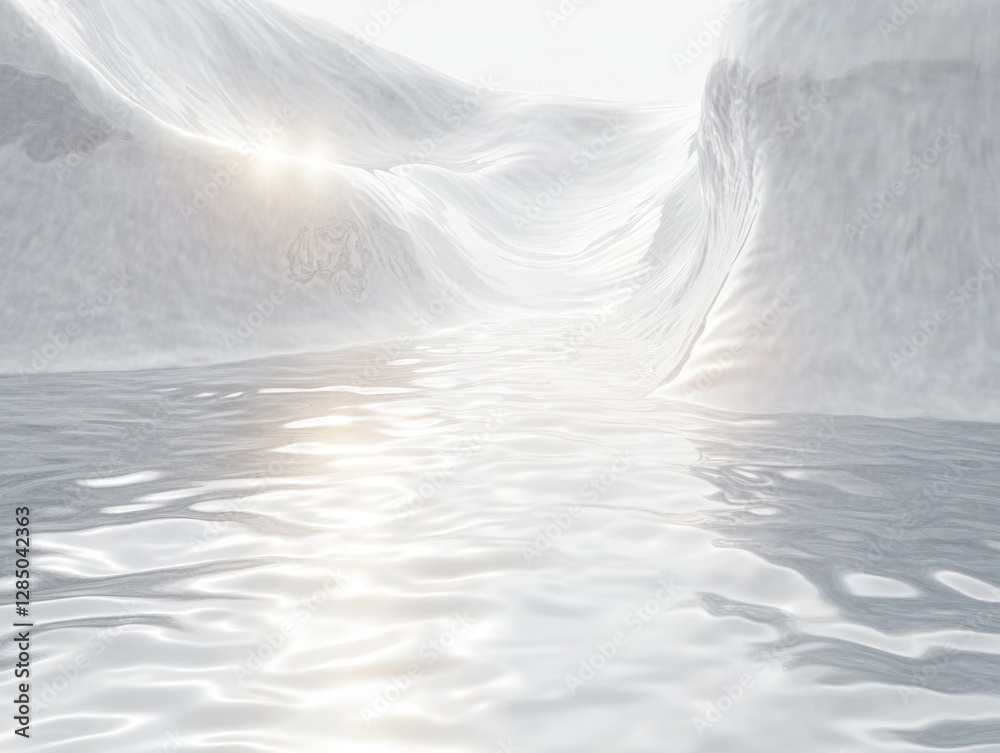 Poster water ripple texture background with soft reflections and light gradients for spa travel product and