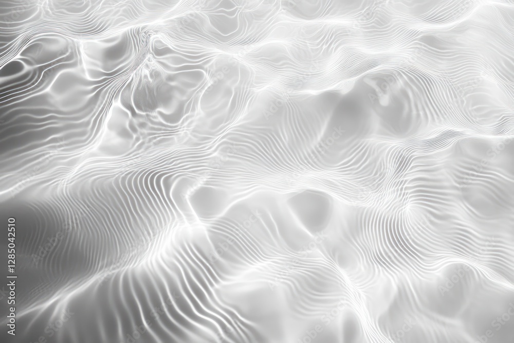 Poster Abstract Water Ripples and Bubbles on Calm Surface with Soft Lighting and Minimalist Design