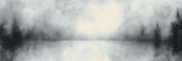 soft gray minimalist abstract painting with tranquil texture and natural light