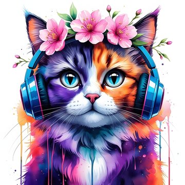 Colorful Cat &ndash; A Fusion of Art and Fantasy - Exploring the beauty of vibrant cat illustrations and their appeal in digital art.