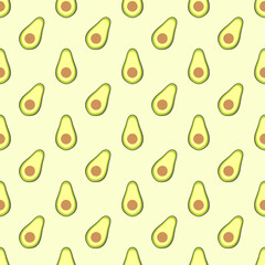 Avocado Pattern – Trendy Superfood Seamless Background