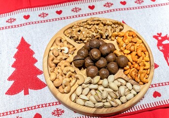 There are nuts on the table for the New Year