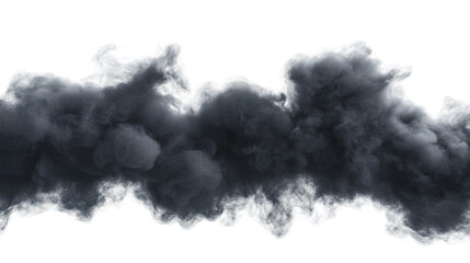 smoke on black isolated on white background  