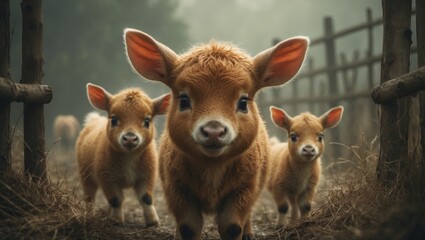 Fototapeta premium adorable farm animal illustration