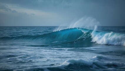 Backdrop featuring a vibrant blue ocean wave