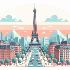 eiffel tower vector illustration