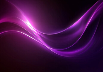 Naklejka premium Purple abstract background with curved lines on a dark purple backdrop