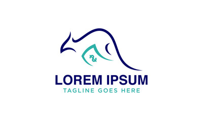 premium kangaroo and business logo