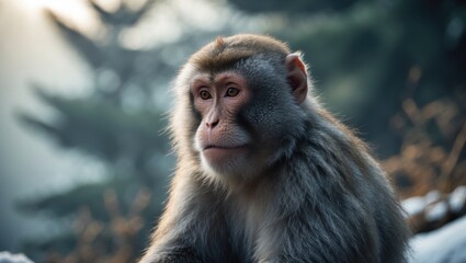 Obraz premium Asian Macaque (Snow Monkey) [Macaca fuscata]