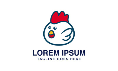 cute chicken premium business logo