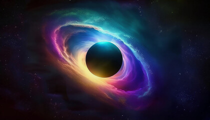 Naklejka premium ブラックホールのイメージ