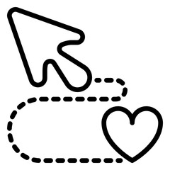 pointer icon, line icon style