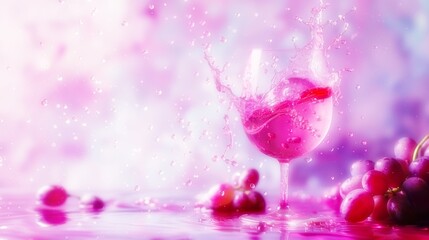 red wine splash in water