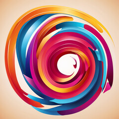 Abstract glow illustration colorful curl background
