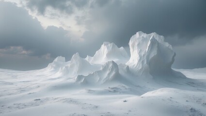 a snowy abstract landscape background