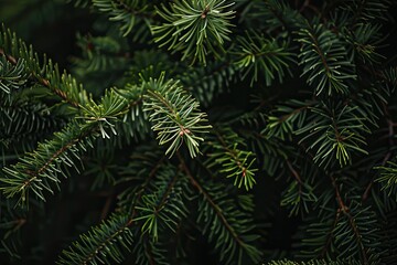 Clear Pixel Picture of Branch of Green Conifer in Forest