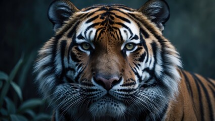 Fototapeta premium Face of a Bengal tiger