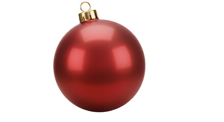 Red Christmas Ornament Isolated Transparent Background 3D Render