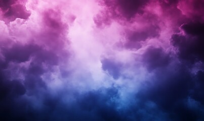 Obraz premium Vibrant clouds in shades of purple and blue create a mystical, atmospheric backdrop.