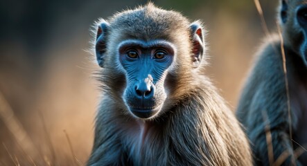 Obraz premium Juvenile baboon spotted in Kruger National Park