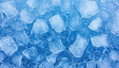 Abstract Ice Texture: Blue and White Frozen Surface