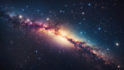 radiant celestial wonders in the universe, a dynamic expanse filled with cosmic dust, and an infinite timelessness