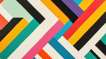 Vibrant Abstract Geometric Art: A Symphony of Color and Shape