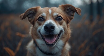 Canine displaying amusing expressions