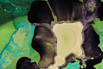 Liquid art with Ink, Paint, Mica Powder, Milk and Oils 3D