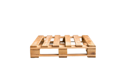 Wooden pallet on transparent background showcasing detailed texture and structure