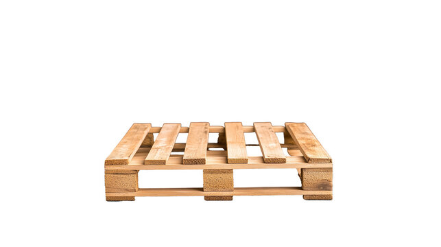 Wooden pallet on transparent background showcasing detailed texture and structure