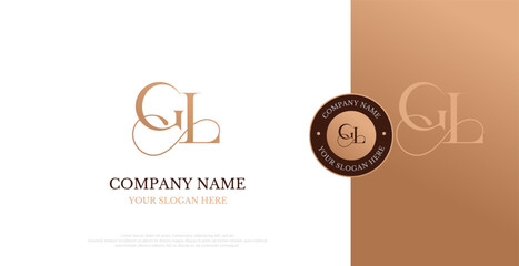 Initial GL Logo Design Vector 