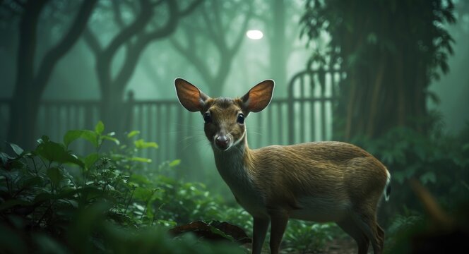 Mouse deer observed in a zoo environment