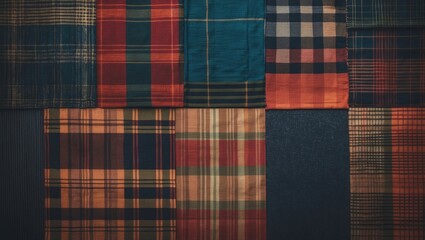 Colorful woven design featuring a classic checkered texture and geometric plaid patterns, suitable for a wallpaper site, fabric, or design inspiration.