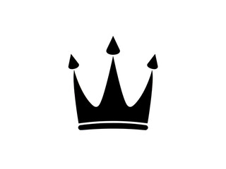 Fototapeta premium A bold black crown icon, perfect for branding, fashion, and luxury-themed designs. Generative AI