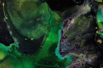 Liquid art with Ink, Paint, Mica Powder, Milk and Oils 3D
