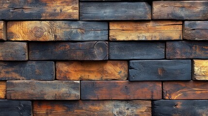  Rustic Burnt Wood Wall Texture with Natural Wooden Planks