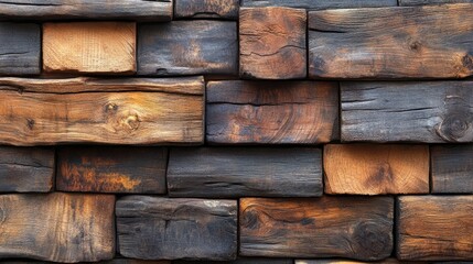  Rustic Burnt Wood Wall Texture with Natural Wooden Planks