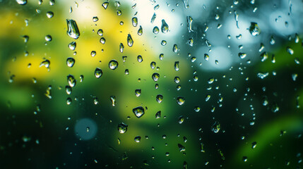 Rain drops on glass