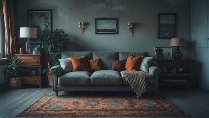 cozy lounge area featuring a couch