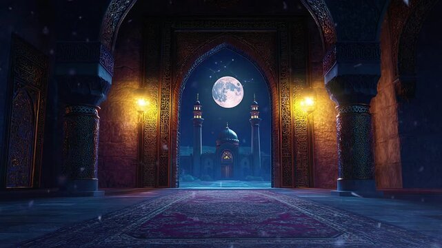 Majestic View of Ornate Islamic Arch